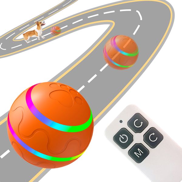 Smart Interactive Pet Toy for Dog Cat Ball Palla autorotante con luci a LED Cucciolo Palla rotante automatica per giocare