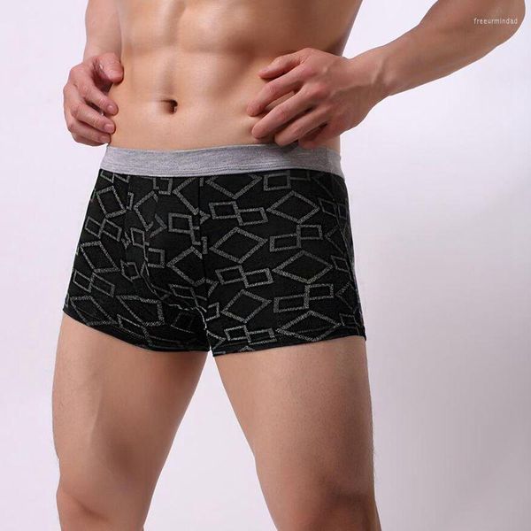 Cuecas 4 pçs/lote Moda Sexy Marca de Algodão de Alta Qualidade Boxer Masculina Shorts Mr Large Cueca Masculina Calcinha Homem Cueca