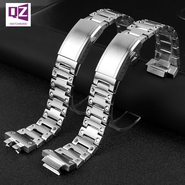 Cinturini per orologi Cinturino in acciaio inossidabile per casio GW-B5600 DW5600 / M5610 / GMW-B5000 / GA2100 / GM-2100 GM5600 cinturino cinturino in metallo cinturino in acciaio 230616