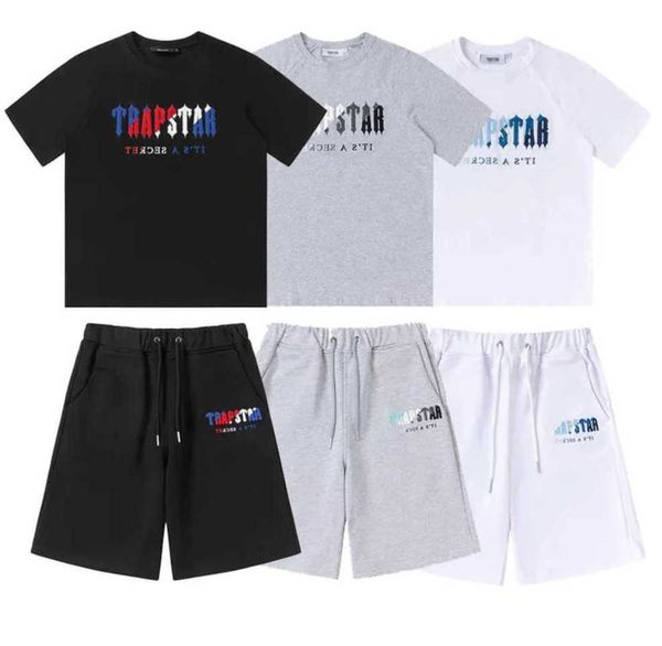 Motion Design Baumwolle Kleidung Shorts Set Sommer Männer Trapstar London Shooters Frauen bestickte Unterseite Trainingsanzug Tidal Flow Design 671ess