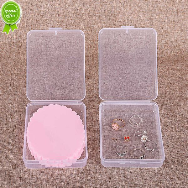 Nuovo 1/2Pcs Quadrato di Plastica Trasparente Perline Gioielli Contenitore Strumenti Scatola di Immagazzinaggio Piccoli Oggetti Articoli Vari Organizer Caso Accessori Scatola