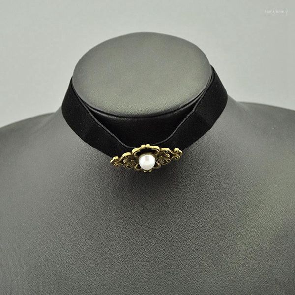Halsband im Vintage-Stil, verstellbare Samt-Halskette, filigran, für Damen und Mädchen, Schlüsselbein, Retro-Schmuck im ethnischen Stil