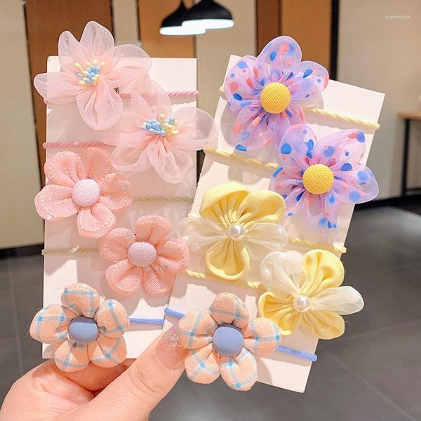 Acessórios de cabelo Laço de malha para meninas Laços de banda Scrunchies Elastique Cheveux Fille Coletes Para Cabello Laços Cintillos Trabas Pelo