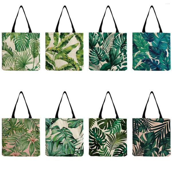 Вечерние сумки творческий дизайн женского дизайна зеленые листья растительные тота