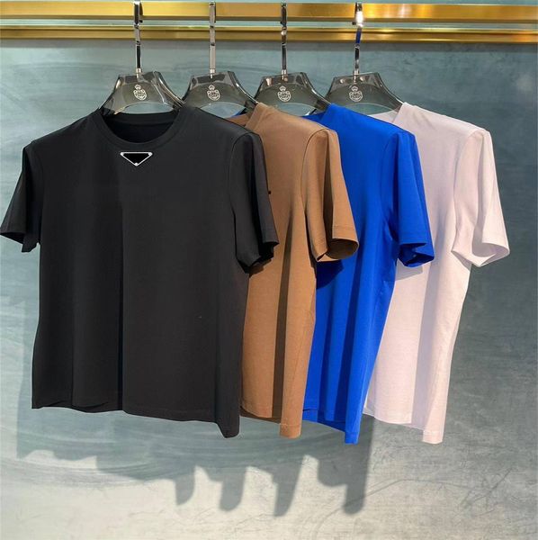 2023 Erkek Tişört Sıradan Erkek ve Kadınların Gevşek Büyük Boyu T-Shirt, yaz aylarında iyi satan üst düzey bir tişörttür ve üçgen kartı 5 renkli Asya M-5XL ile dekore edilmiştir