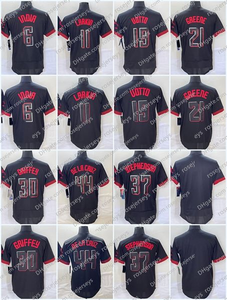 Maglia da uomo Jonathan India Barry Larkin Elly De La Cruz Ken Griffey 2023 City Connect Joey Votto Hunter Greene Cincinnatis Tyler