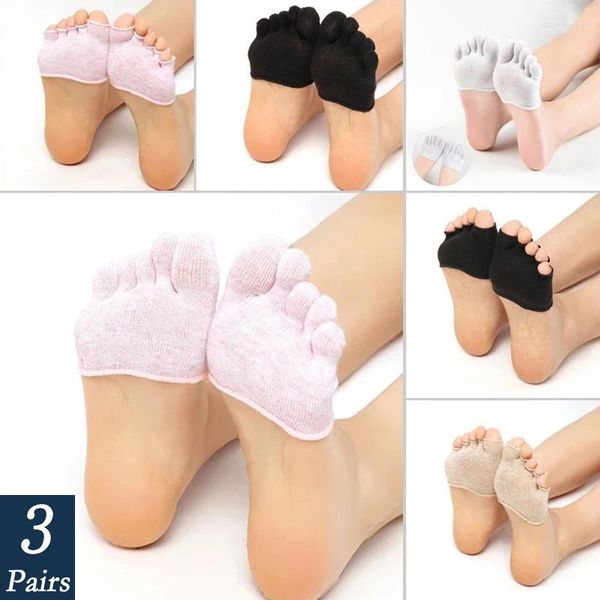 Frauen-Socken mit fünf Fingern, unsichtbar, für den Sommer, halb hochhackig, kurze Handfläche, flacher Port, rutschfest, offener Zeh