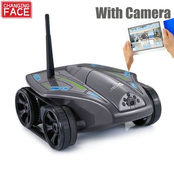 ElectricRC Car RC Car With Camera Intelligent Wifi FPV With 0.3mp HD Camera 50mins Battery Life Gravity Sensor Wi-Fi RC Tank RC Kid Toys Gift 230616