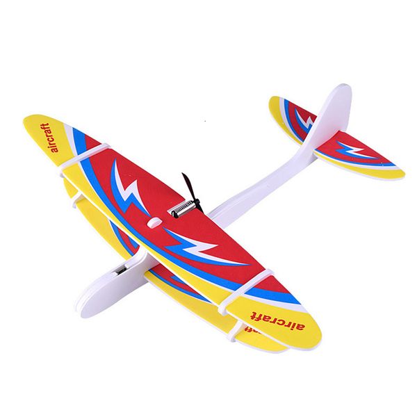 ElectricRC Aircraft Play Handwurfflugzeug Elektroflugzeug Schaumflugzeug Elektro- und LED-Schaumwurfsegelflugzeug Flugzeugmodell Outdoor-Spielzeug 230616