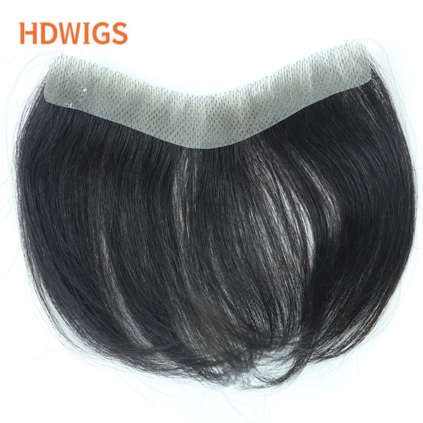 Perucas masculinas infantis peruca frontal masculino estilo V cabelo humano 100 Remy sistema peruca prótese capilar de alta qualidade 230617