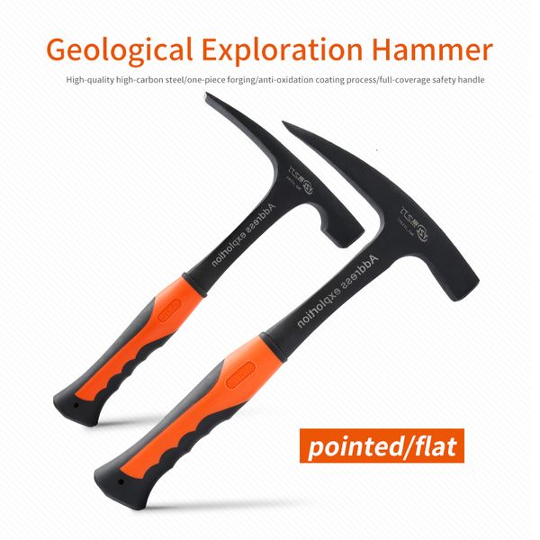 Hammer Multifunktionale professionelle Handwerkzeuge Geologischer Hammer Minenexplorationsvermessung Spitzspitze Multitool Bauwerkzeuge 230617