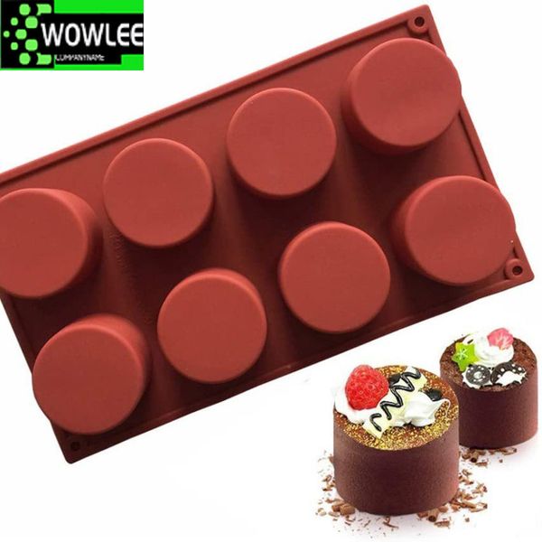 Formas de Assar Molde de Silicone Bolo de Massa Redondo Gelatina Pudim Forma de Sabão Ferramenta de Decoração de Gelo Disco Pão Biscoito Molde Acessórios 230616