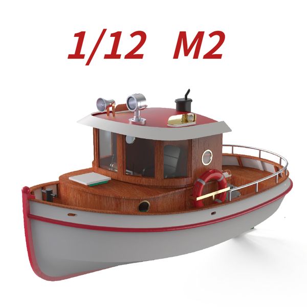 ElectricRC Boats 112Modeling Kit Yacht Cute Tug M2 410mm Modello di barca in legno Assemblaggio fai da te Non finito 230616