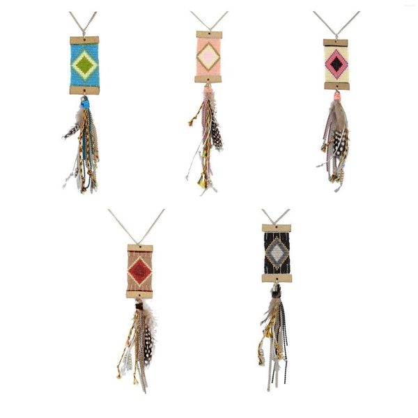Halskette Ohrringe Set Vintage Harz Perlen Quaste Feder Statement Lätzchen Pullover Kette Zulu Südafrikanischer Indien Stammes Ethnischer Kragenschmuck