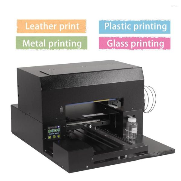 Sistema de resfriamento LED jato de tinta de impressora plana de 6 cores para impressão em cores de alta definição de couro/plástico/metal/vidro
