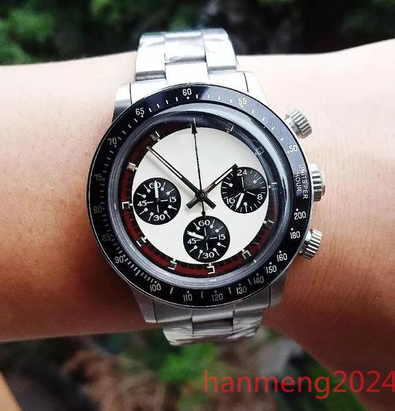 U1 Top AAA Lüks Kaliteli Erkekler Kronograf Vintage Sürekli Paul Newman Japon Otomati Paslanmaz Çelik Meless Çelik Moda Erkekler Saat Toptan Montre De Luxe