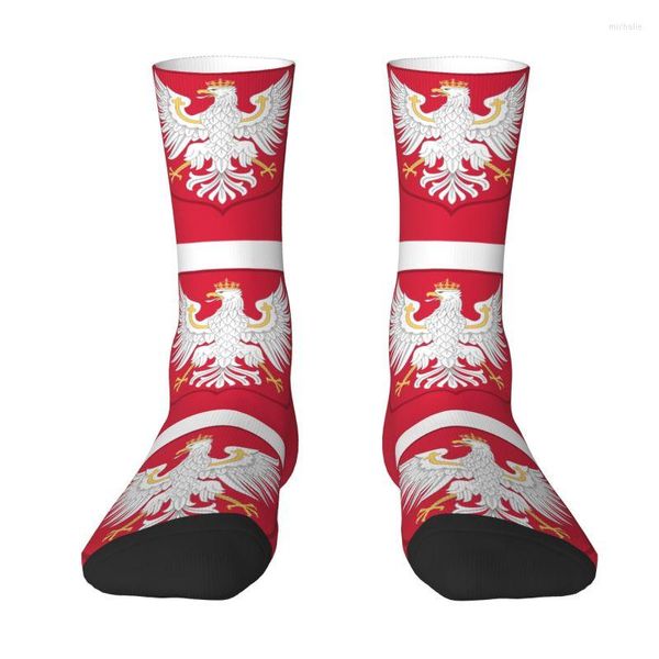 Мужские носки милый печатный королевство Польша Флаг для женщин, мужчины, растягивая летняя осенняя зимняя команда