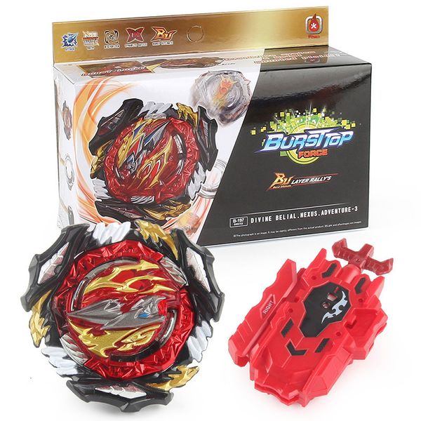 Spinning Top Tomy Beyblade Huopai Explosion Gyro Toy BU B197 Combat com Bidirecional Pull Wire er Box Gift 230616