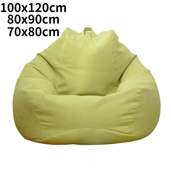 Stuhlhussen Lazy Sofabezug Solide Stuhlhussen ohne Füllstoff Leinenstoff Liegesitz Sitzsack Pouf Puff Couch Tatami Wohnzimmer Sitzsäcke 230616