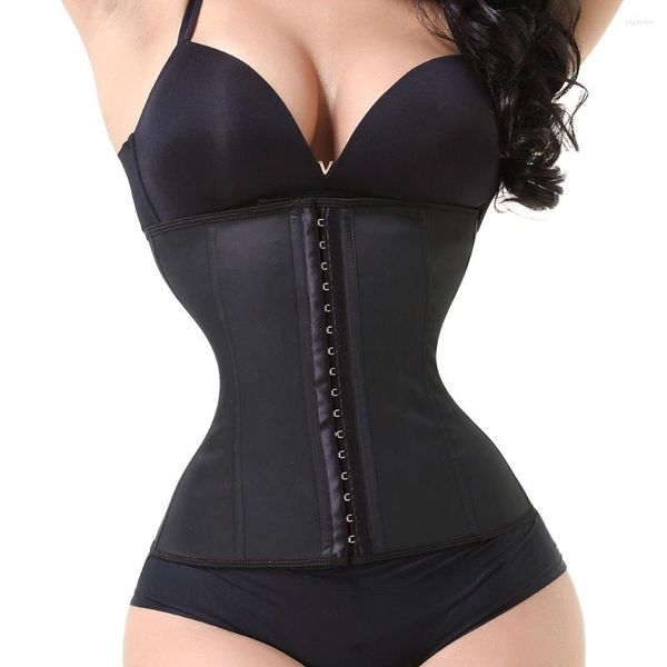 Kadın şekillendiricileri lateks shapewear kadın bel antrenör korse bağlayıcılar çelik kemikli karın kontrol zayıflama kemeri cincher modelleme kayışı