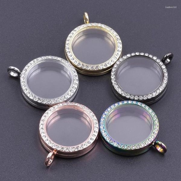 Anhänger Halsketten 1 stück 30mm Geometrisch geformte Floating Memory Living PO Rahmen Medaillon Charms für Frauen Schmuck