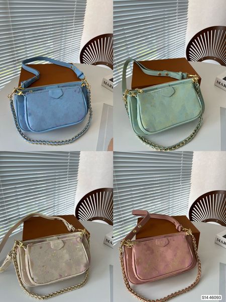 La nuova borsa di design di colore brillante 3 in 1 borsa a tracolla a mano molto bella con temperamento