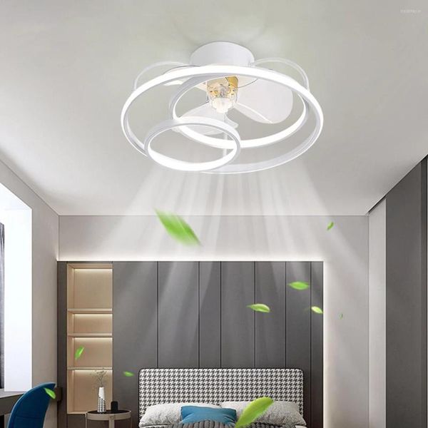 Подвесные лампы вентиляторов круглый светодиодный потолочный свет современный минималистский дизайн идеально подходит для спальни для столовой или жизни