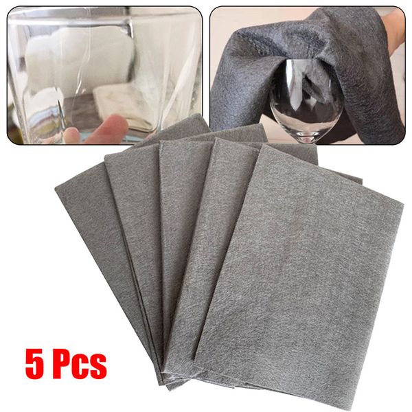 Reinigungstücher 5 Stück Mikrofasertuch Poliertuch Haushalt Küche Glastücher Trocken- und Nassnutzung Mop Waschmaschine 230617