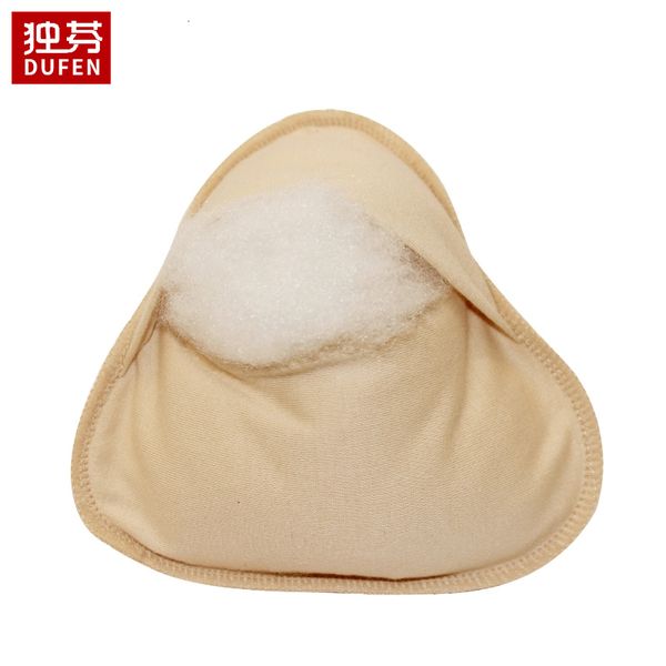 Almofada para seios de algodão triangular forma de peito Enhancemen respirável artificial falso peito feminino câncer de mama pequeno peito plano favorito 230616