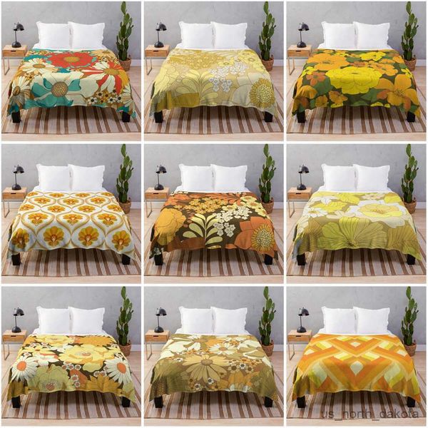 Battaniye battaniye kanepe battaniye polar battaniye soğutma battaniye dekoratif yatak battaniye ayçiçeği çiçek sarı R230617