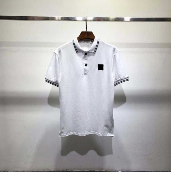 Taş Ceket Adası Yeni Erkek Polo T-Shirts Sıradan Moda Saf Pamuk Nakış Siyah ve Beyaz Mavi Çok Renkli Erkek ve Kadın T-Shirt Boyutu M-2XL
