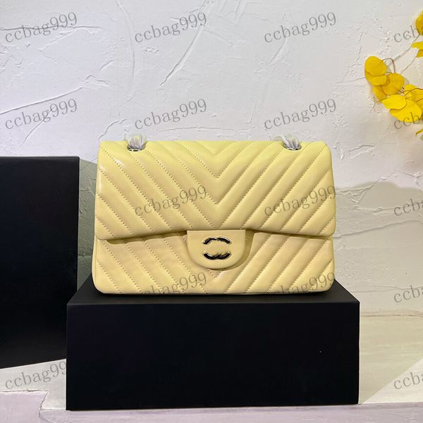 F/W Tasarımcı Kadın Omuz Torbası Clamshell Elmas Donanım Metal C Matelasse Zincir Crossbody Çanta Çanta Altındaki Kol Kolu Koltuk Çantaları Büyük Kapasite Makyaj Kılıfı 25x17cm