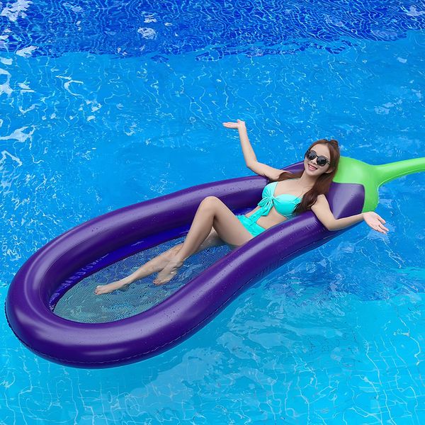 Flutuadores infláveis tubos infláveis berinjela Espreguiçadeira Flamingo Natação Float Pool Float for Adult Tube Raft Kid Swimming Ring Summer Water Toy 230616