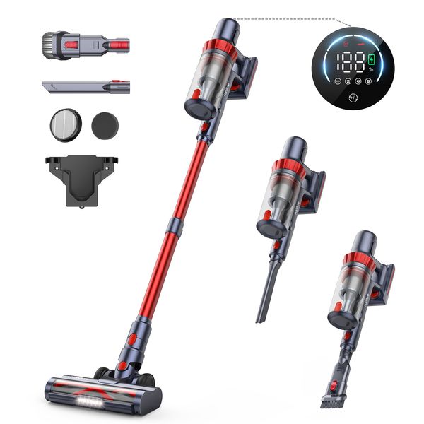 Vacuums S13 Akku-Staubsauger, integrierte Aromatherapie-Funktion, 33 kPa, 400 W, Touchscreen, 50 Minuten, für Teppiche, Tierhaare, Haushaltsgeräte 230616