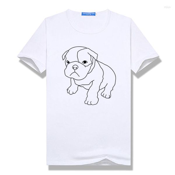 T-shirt da uomo T-shirt da uomo Fashion Animal Dog Print Camicia divertente Uomo Summer Casual Street Hip-hop Tee Uomo Plus Size Top Tees
