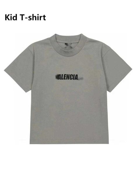 2023 New Paris infantil letras especiais moda infantil casual T-shirt de manga curta com etiqueta local 100-150cm
