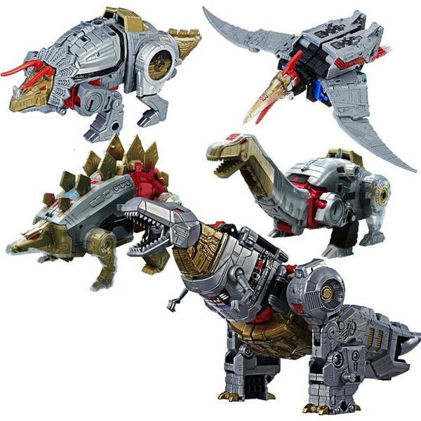 Роботы Transformation Toys прибывают G1 KO Transformation Toys 5 в 1 Action Figure Robot Toys Boy Classic Dinosaur Deformation Model Model Kids Boy Gift 230616