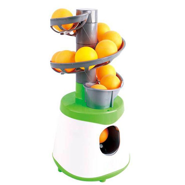 Masa Tenis Raquets 4AA Batarya Mini Robot Hizmeti Pitching Machine Trainer Yetişkin Çocuk Spor Oyunu Hediye Raket 40 Ping Pong Ball P230616