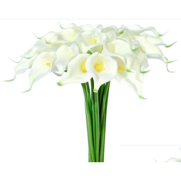 Dekorative Blumen Kränze Calla Lily Brautstrauß PU Künstliche Anordnung für Home Office Party Dekor Drop Lieferung G Dhel2