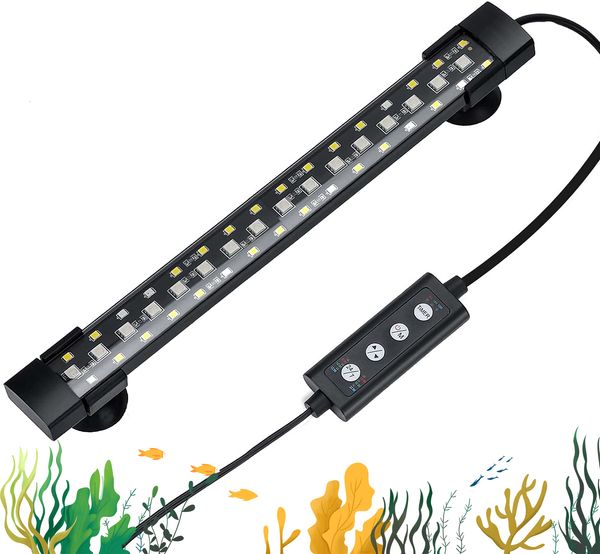 Acquari Illuminazione Acquario Lampada da immersione Lampada subacquea Full Spectrum Dimmer Controller WRGB Grow Led Aquarium Light Grow Led per Fish Tank 230617