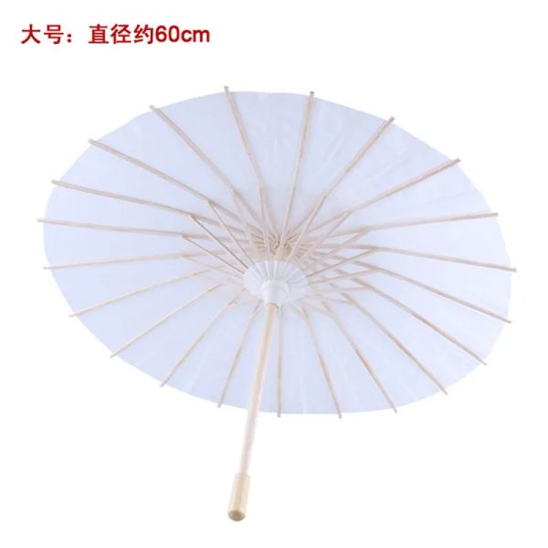 Guarda-sóis de casamento de noiva de qualidade Guarda-chuvas de papel branco Mini guarda-chuva artesanal chinês Guarda-chuvas de casamento de 4 diâmetros 20 30 40 60 cm
