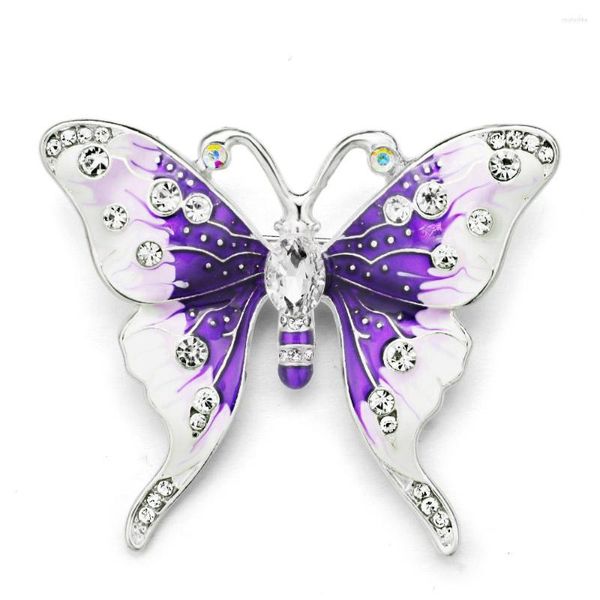 Broches Dormon Borboleta Requintada Lindos Strass Colorido Esmalte Cachecol Fivela Para Mulheres Alfinetes de Broche DZ045