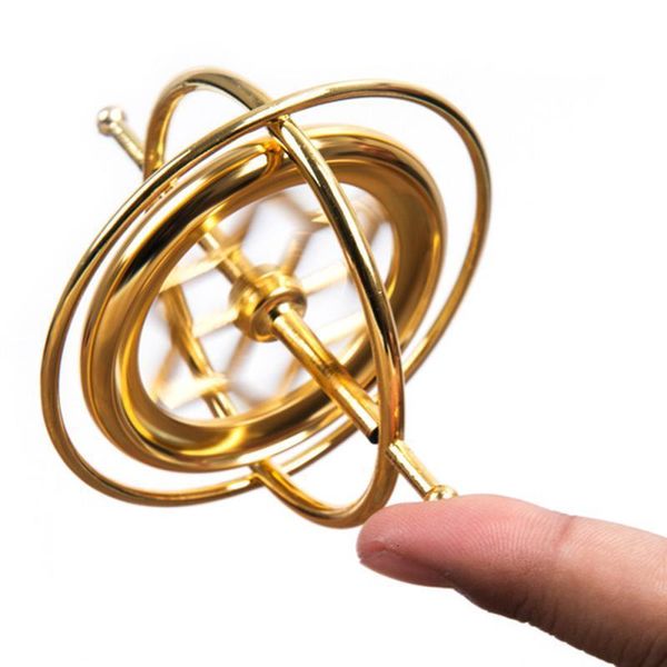 Pião giratório mini giroscópio de metal presente clássico ótimo desempenho brinquedo educacional preciso giroscópio de dedo aniversário 230616