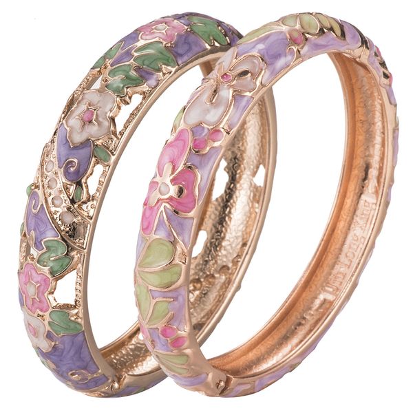 Bangle Indian Bangles For Women Bracciale da donna Trifoglio Set di bracciali in cloisonne Gioielli da donna Accessori vintage Braccialetti stile trendy 230616