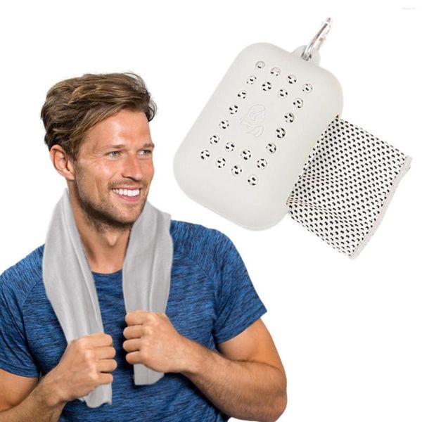 Bandanas Cool Towel Super kühlende Mikrofaser-Handtücher mit Silikonhülle, atmungsaktiv, schnell trocknend, Hals kalt