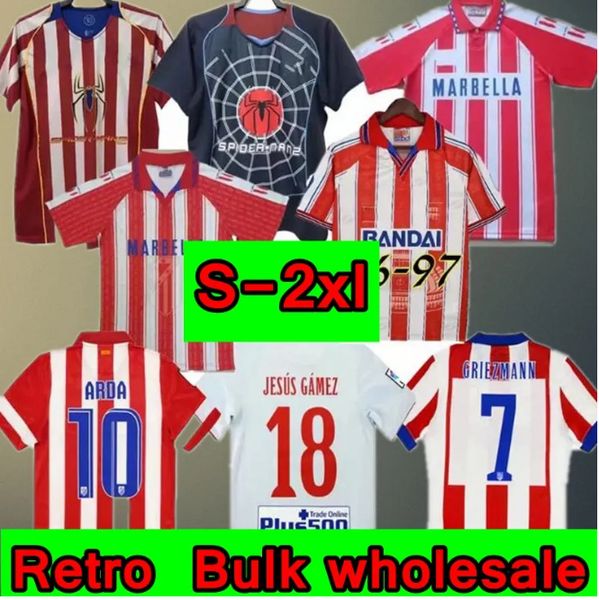 Retro 2004 2005 Atlético Madrid camisas de futebol # 9 F.TORRES 1994 95 96 97 2013 14 15 CINERO GRIEZMANN Gabi HOME vintage clássico camisa de futebol 999