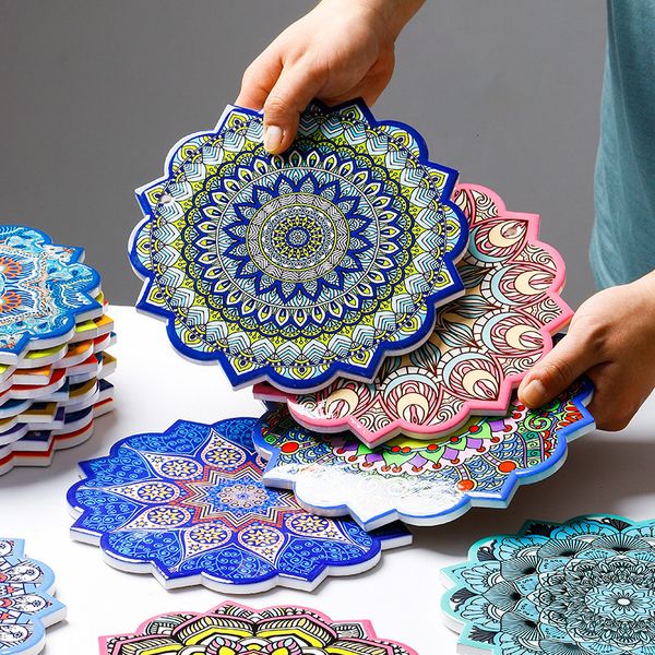 Paspaslar Seramik Çatal Teşheri Potholder Coaster Plaka Ahşap Mat Kase Placemat Sofra Takım Mutfak Ev Araçları Restoran Malzemeleri 230616