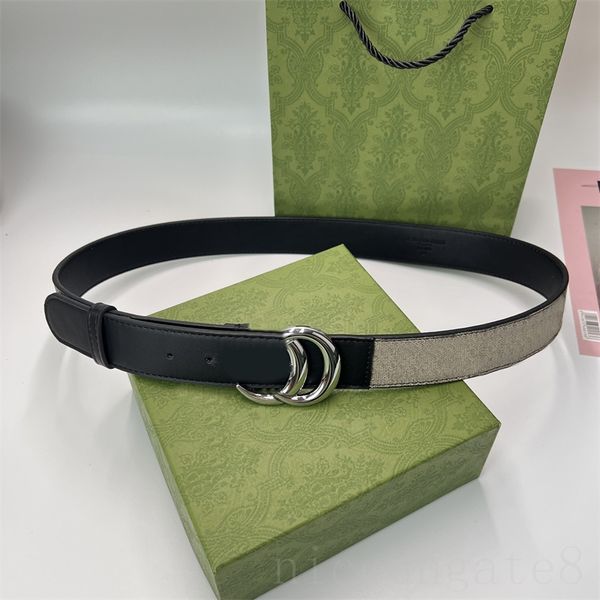 Cintura di lusso da uomo di design da donna larghezza cintura 3,8 cm argento placcato oro metallo liscio lettera fibbia cintura jeans cintura da donna tela e pelle divisa ga013