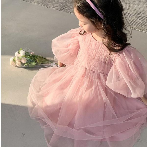 Mädchen Kleider Baby Mesh Nette Mädchen Tüll Prinzessin Bling Pailletten Kleid Für Kinder Geburtstag Party Kleidung