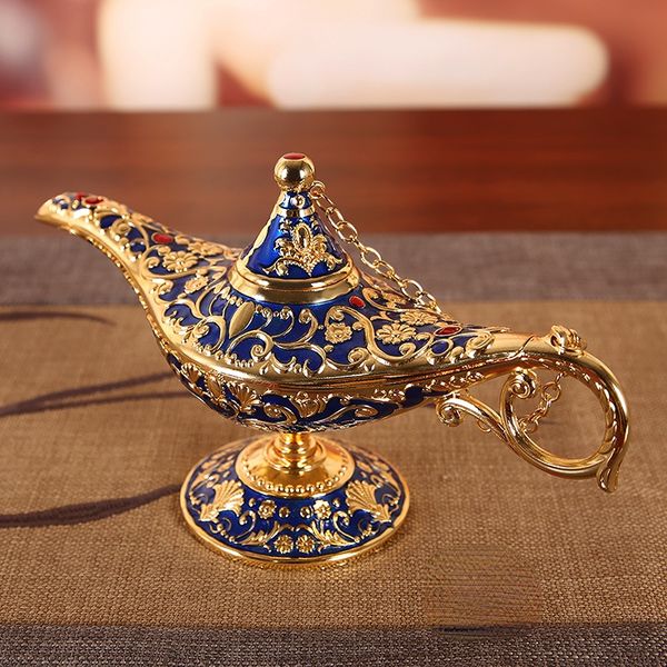 Objetos decorativos Estatuetas Aladdin Magic Lamp ing Bênção das Mil e Uma Noites Sala de Estar Estilo do Sudeste Asiático Artesanato Ornamento 230616
